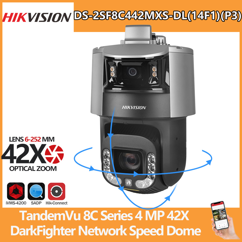 Outdoor Lighting No Electricity - Hikvision PTZ Camera DS-2SF8C442MXS-DL(14F1)(P3) TandemVu 8C