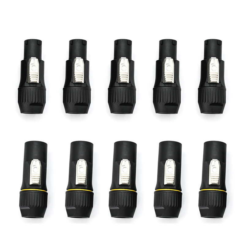 Outdoor Lighting Connectors - 10pcs Waterproof Powercon True Power Connector