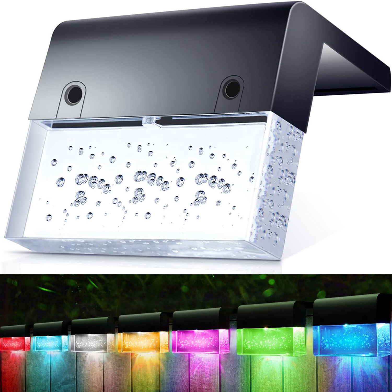 Post Cap Light - Solar Fence Lights Outdoor Waterproof Color