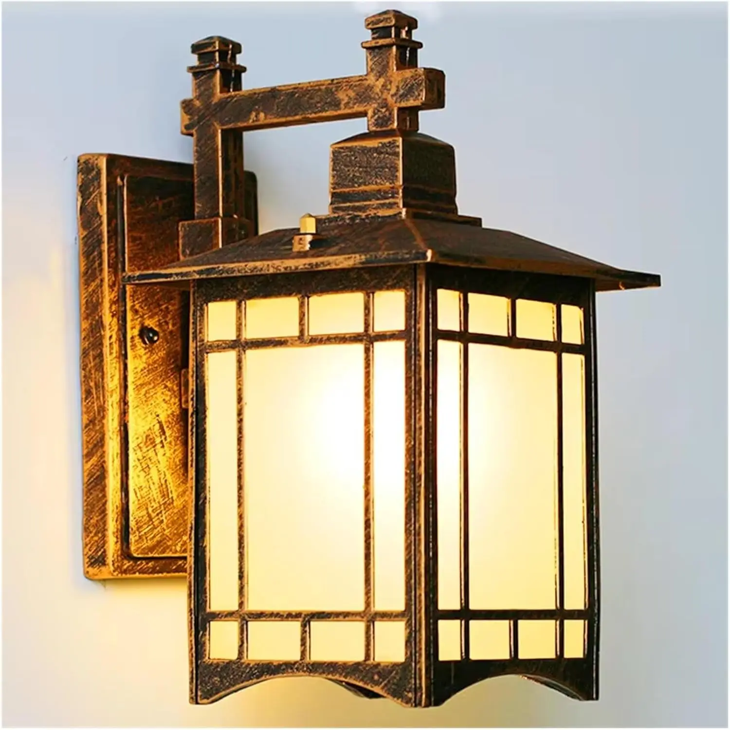 Outdoor Lighting Bronze - Wall Lamp Waterproof Modern Outdoor Courtyard