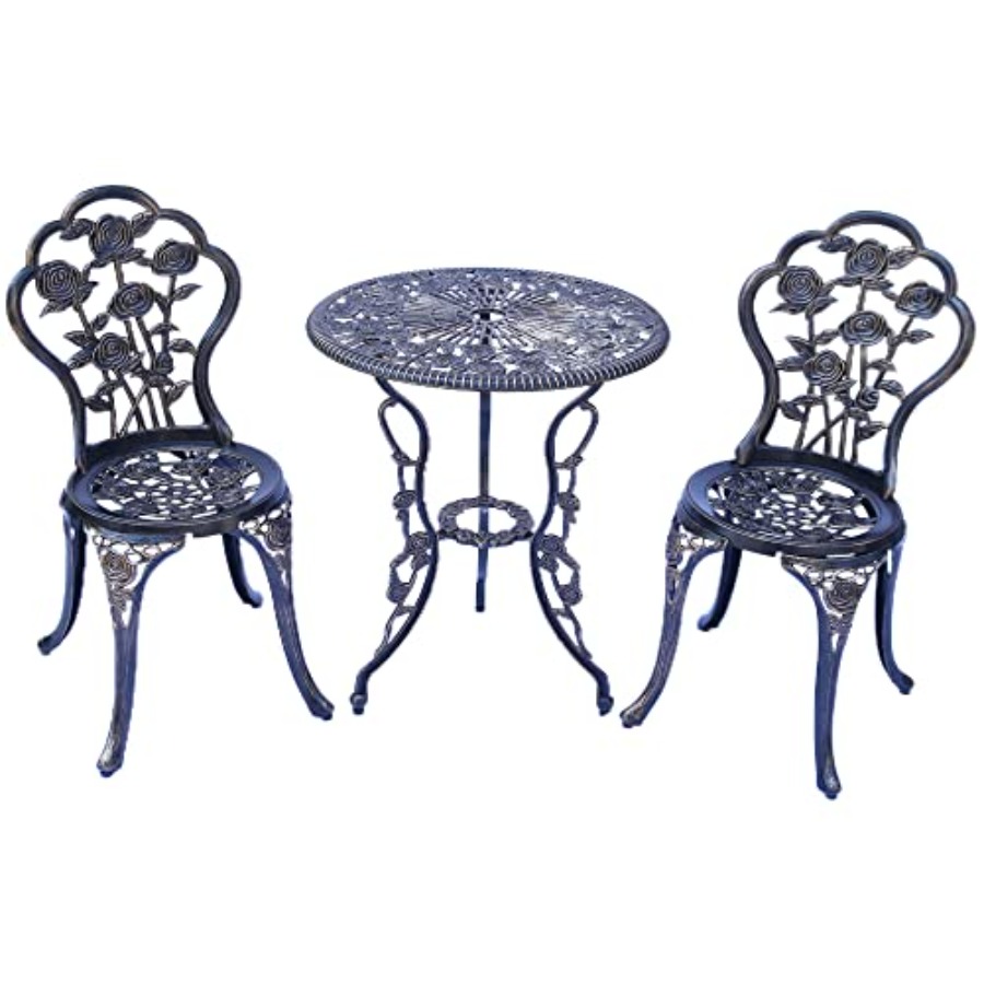 Outdoor Lighting Bronze - Outdoor bistro set for garden, patio,