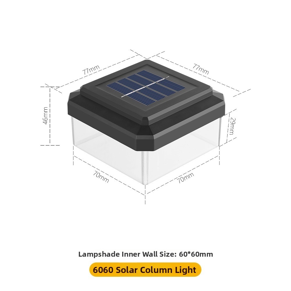 Post Cap Light - IP65 Waterproof Solar LED Post Cap