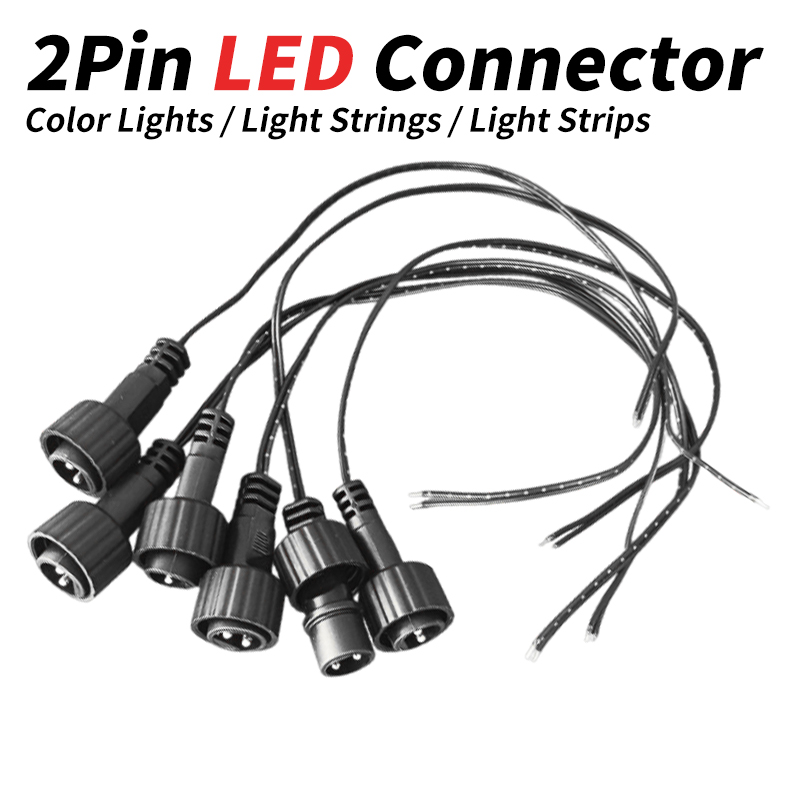 Outdoor Lighting Connectors - 2Pin LED Connector with 25cm Wire