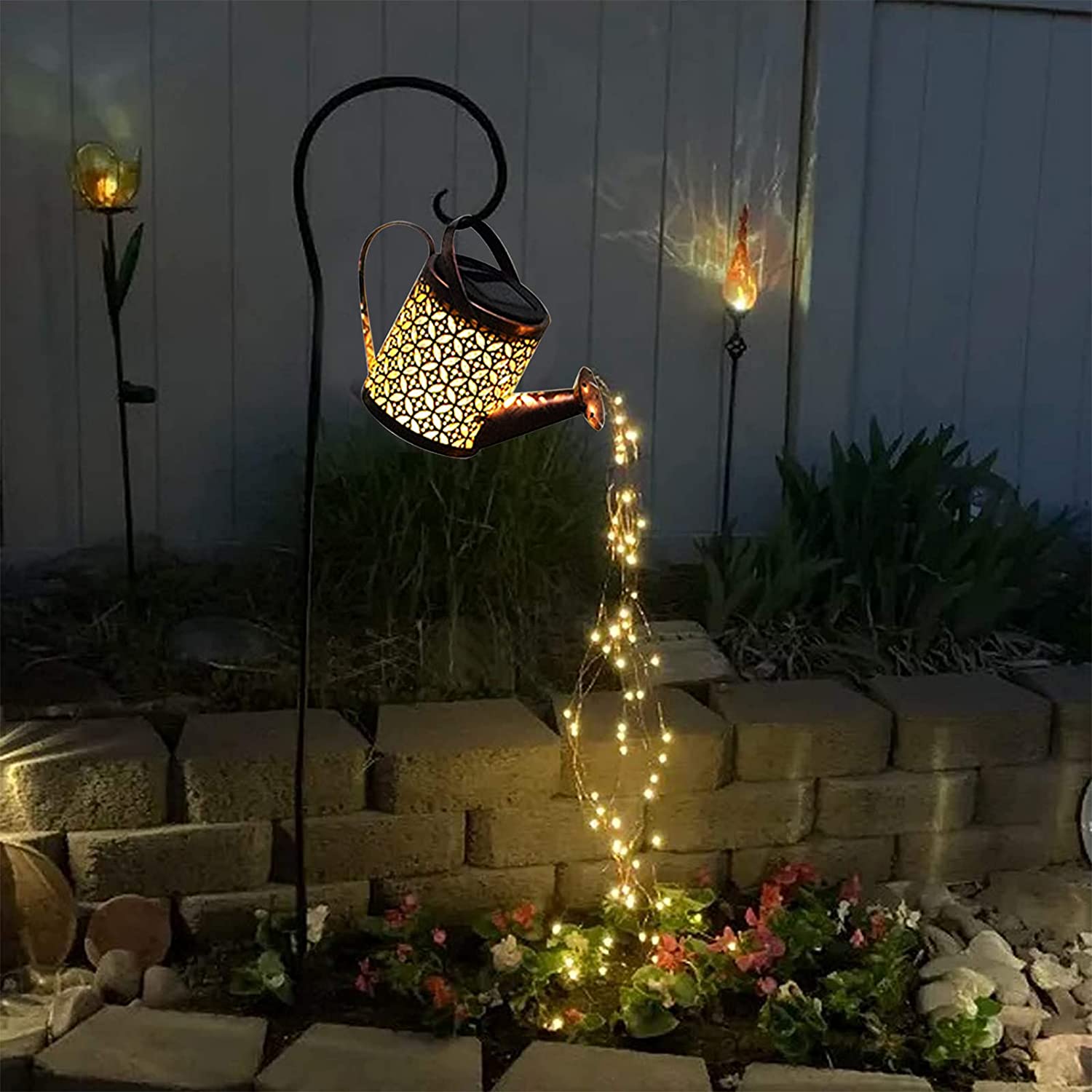Outdoor Lighting Bronze - Solar Watering Can Light Hanging Kettle