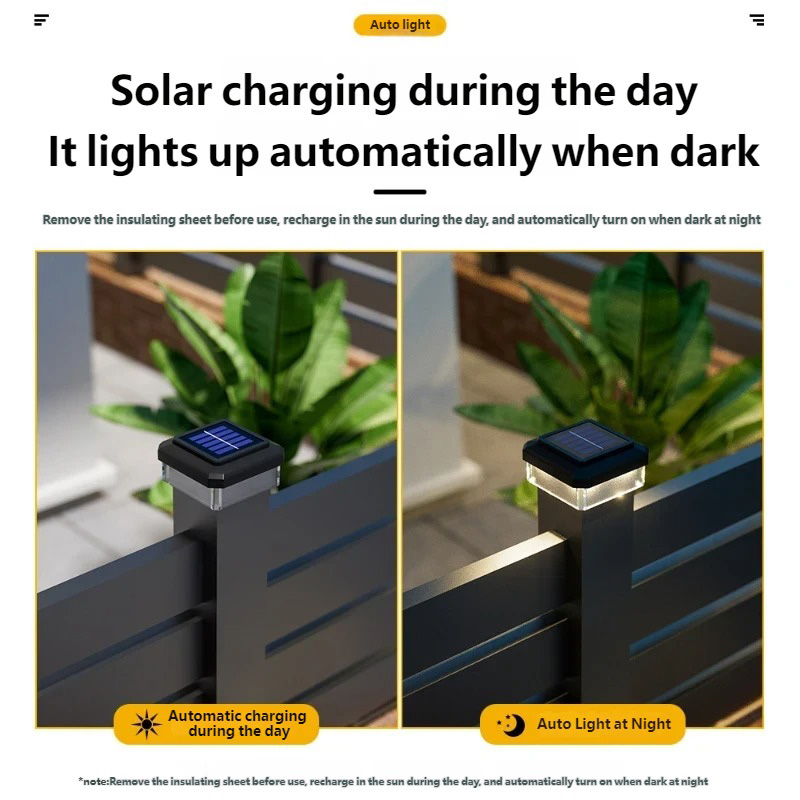 Post Cap Light - 5 Sizes Available Ip65 Waterproof Solar