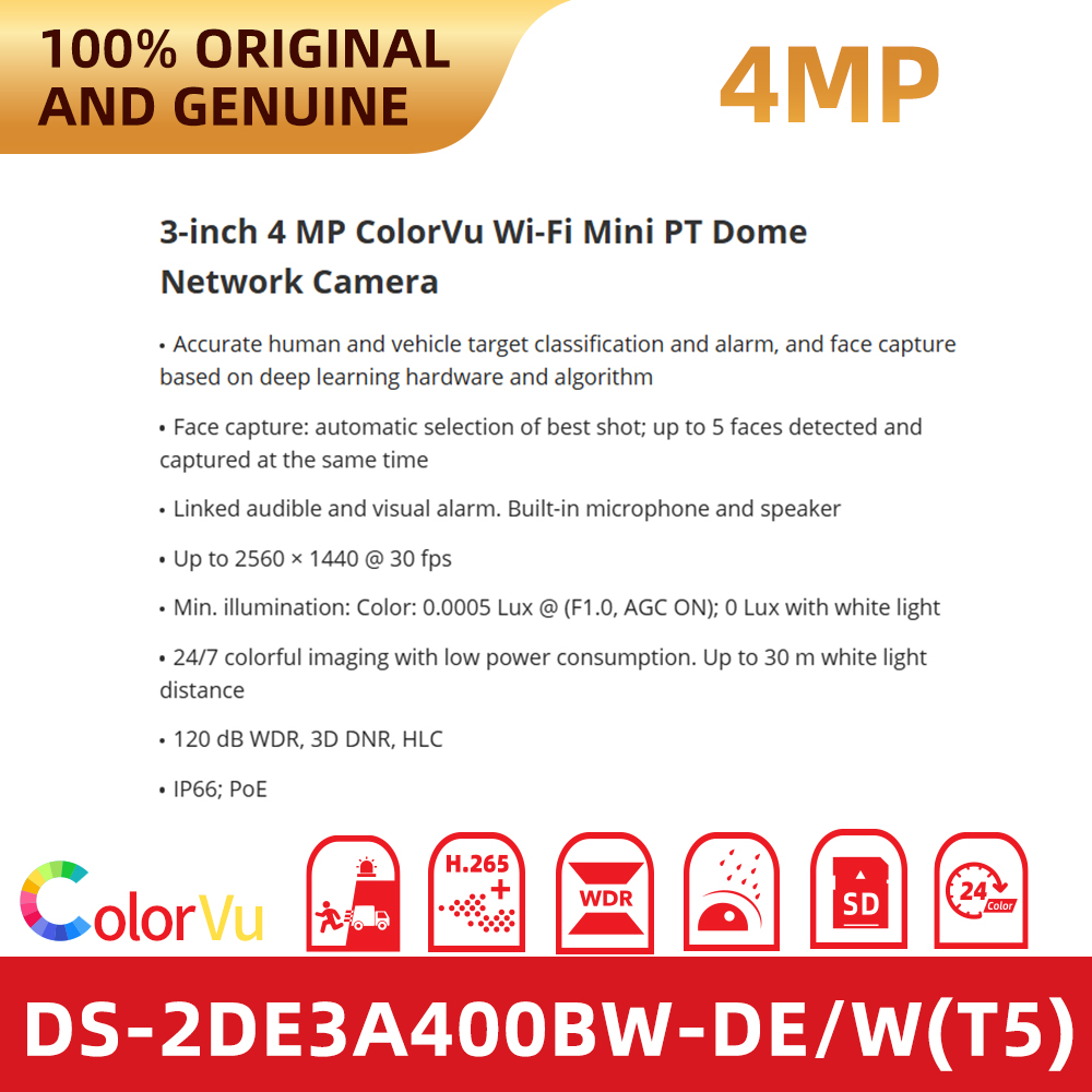 Hikvision DS-2DE3A400BW-DE/W(T - Outdoor Lighting No Electricity 评论和价格