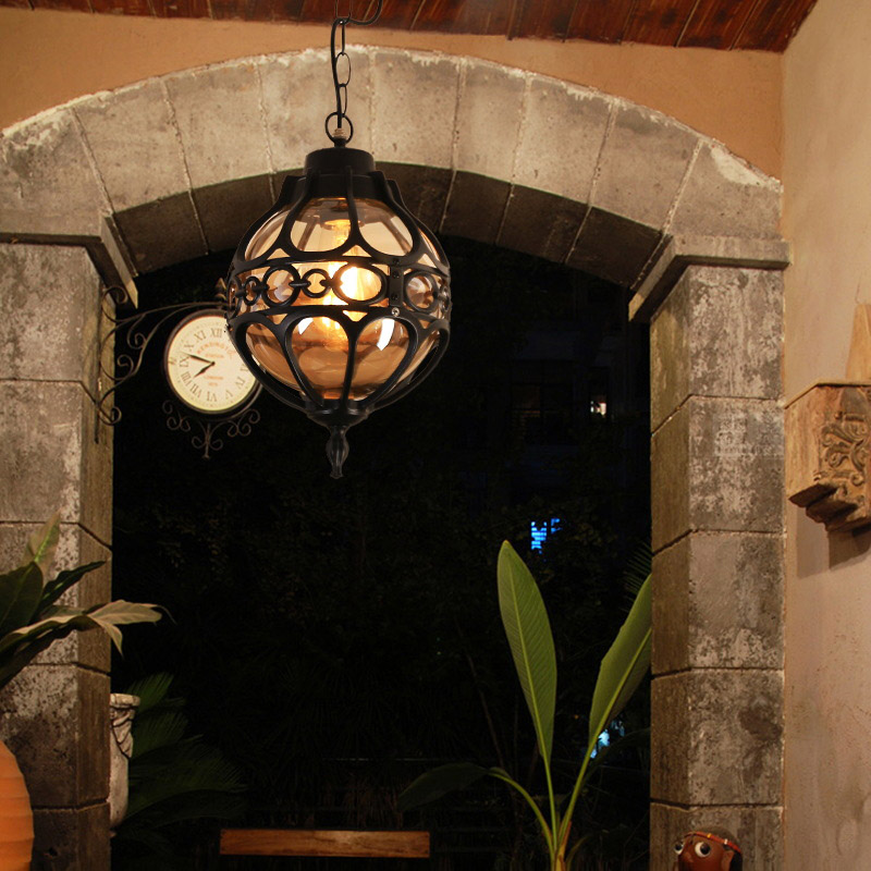 Arabic Globe Porch Pendant Lig - Outdoor Lighting Bronze 评论和价格