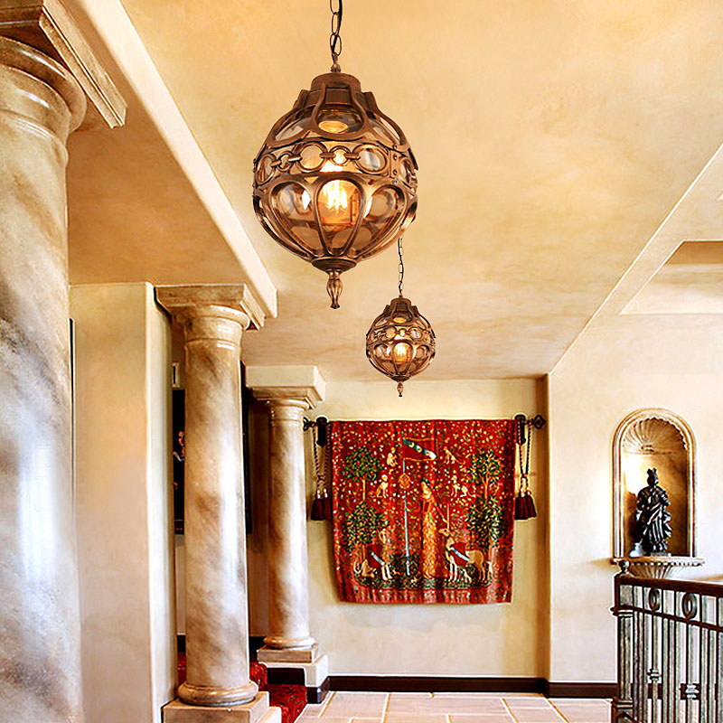Arabic Globe Porch Pendant Lig - Outdoor Lighting Bronze 评论和价格