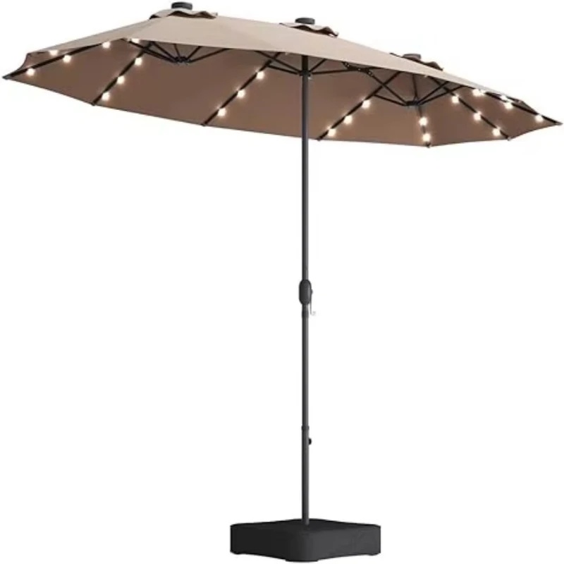 15X9ft Outdoor Garden Parasol  - Outdoor Lighting Unit 评论和价格