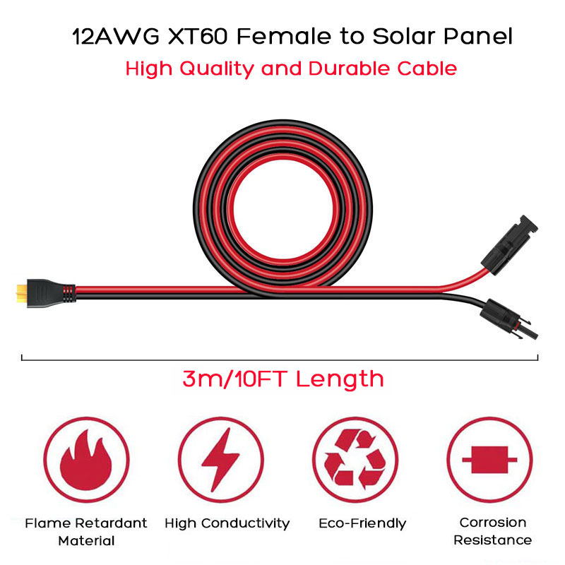3m 1.5m 12AWG XT60 Female to S - Outdoor Lighting Extension Cable 评论和价格