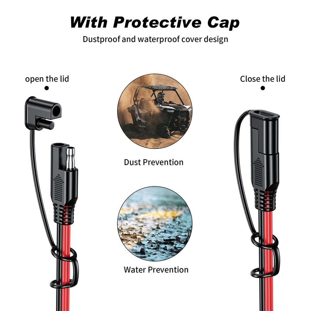 1/4/6/8M SAE to SAE 12V-36V Po - Outdoor Lighting Extension Cable 评论和价格