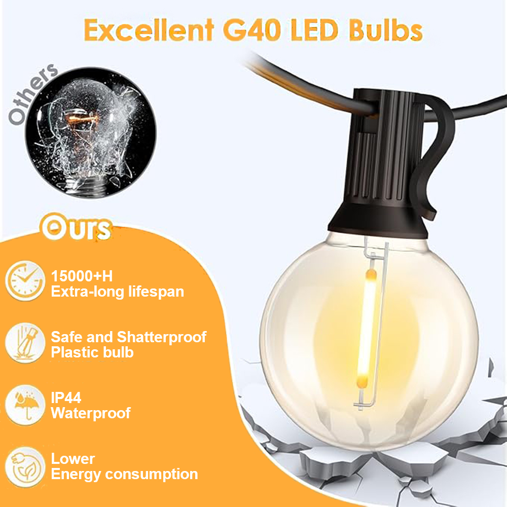 G40 LED Outdoor String Lights  - Outdoor Lighting Connectors 评论和价格