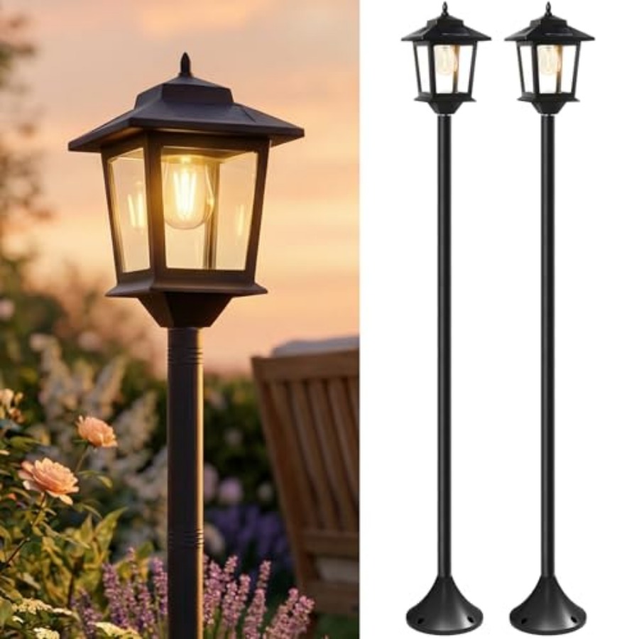 Outdoor Solar Post Lights, 2-P - Outdoor Lighting Dusk To Dawn 评论和价格