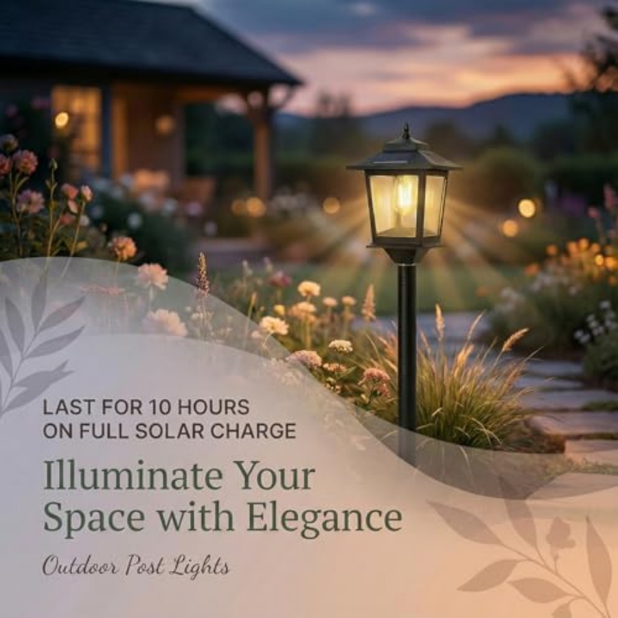 Outdoor Solar Post Lights, 2-P - Outdoor Lighting Dusk To Dawn 评论和价格