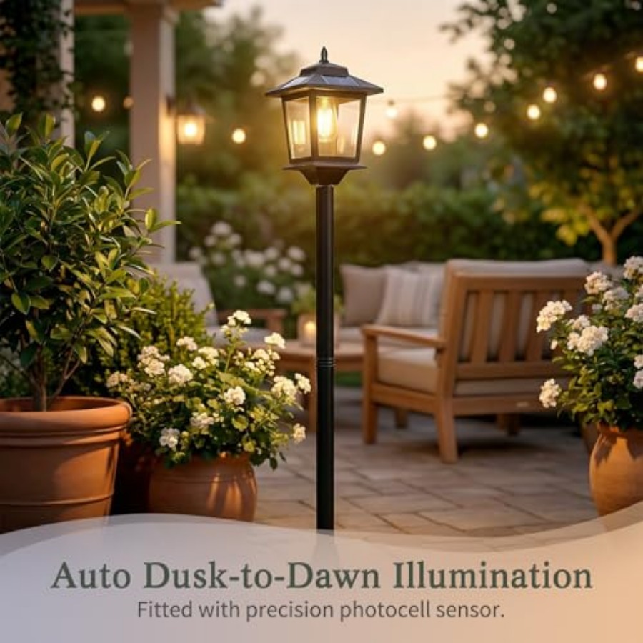 Outdoor Solar Post Lights, 2-P - Outdoor Lighting Dusk To Dawn 评论和价格