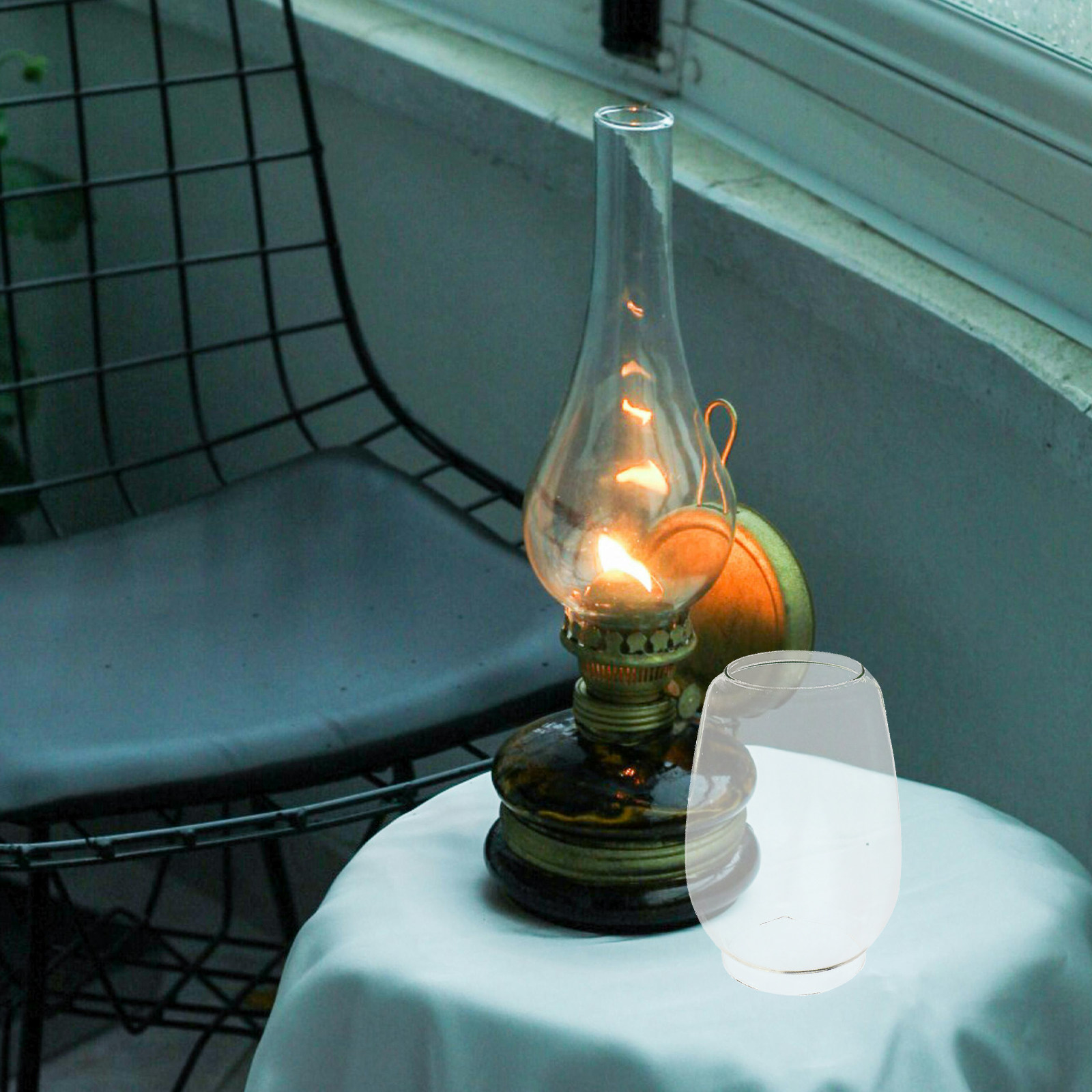 2Pcs Style Oil Lamp Shade Glas - Outdoor Lighting Glass Replacement 评论和价格