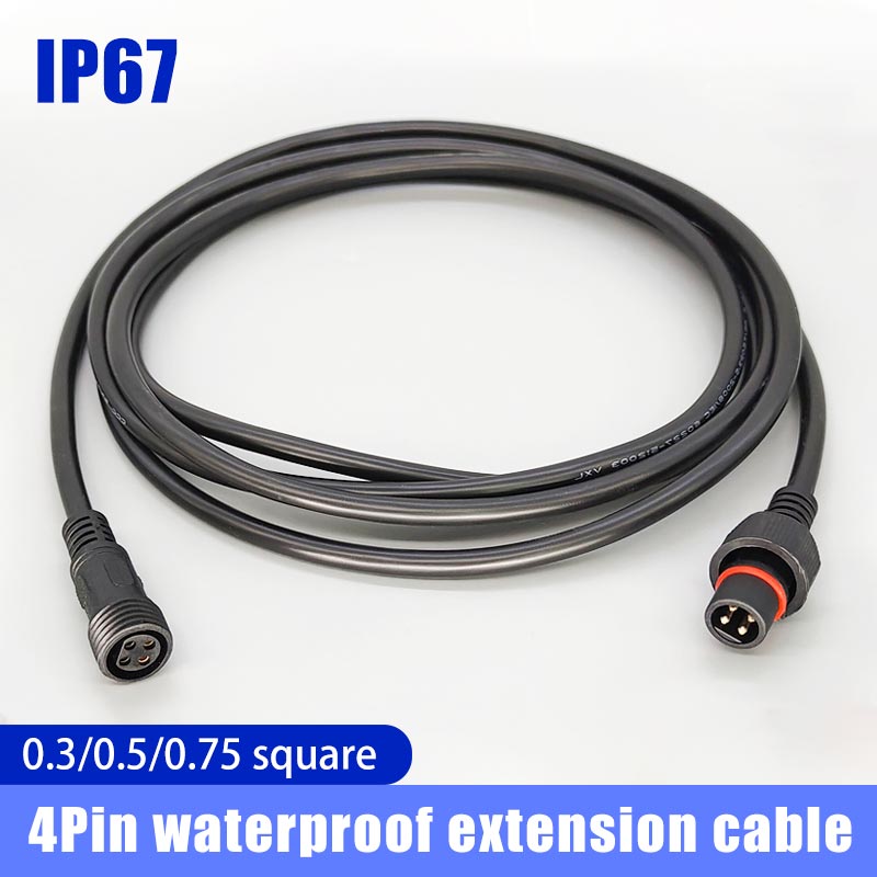 Male Famale Plug Cable 4Pin Wa - Outdoor Lighting Extension Cable 评论和价格
