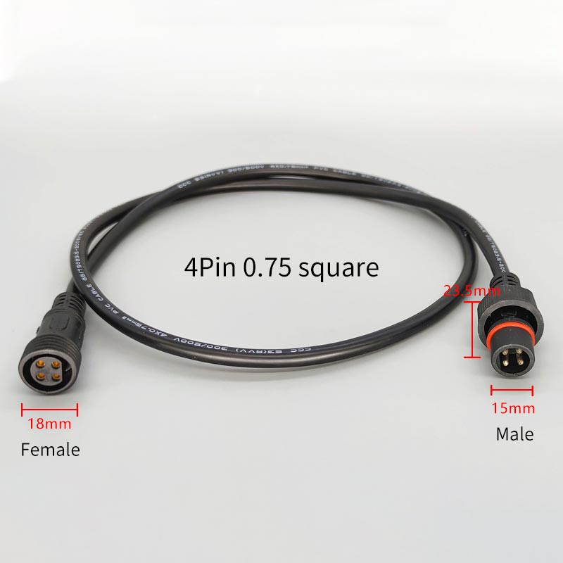 Male Famale Plug Cable 4Pin Wa - Outdoor Lighting Extension Cable 评论和价格