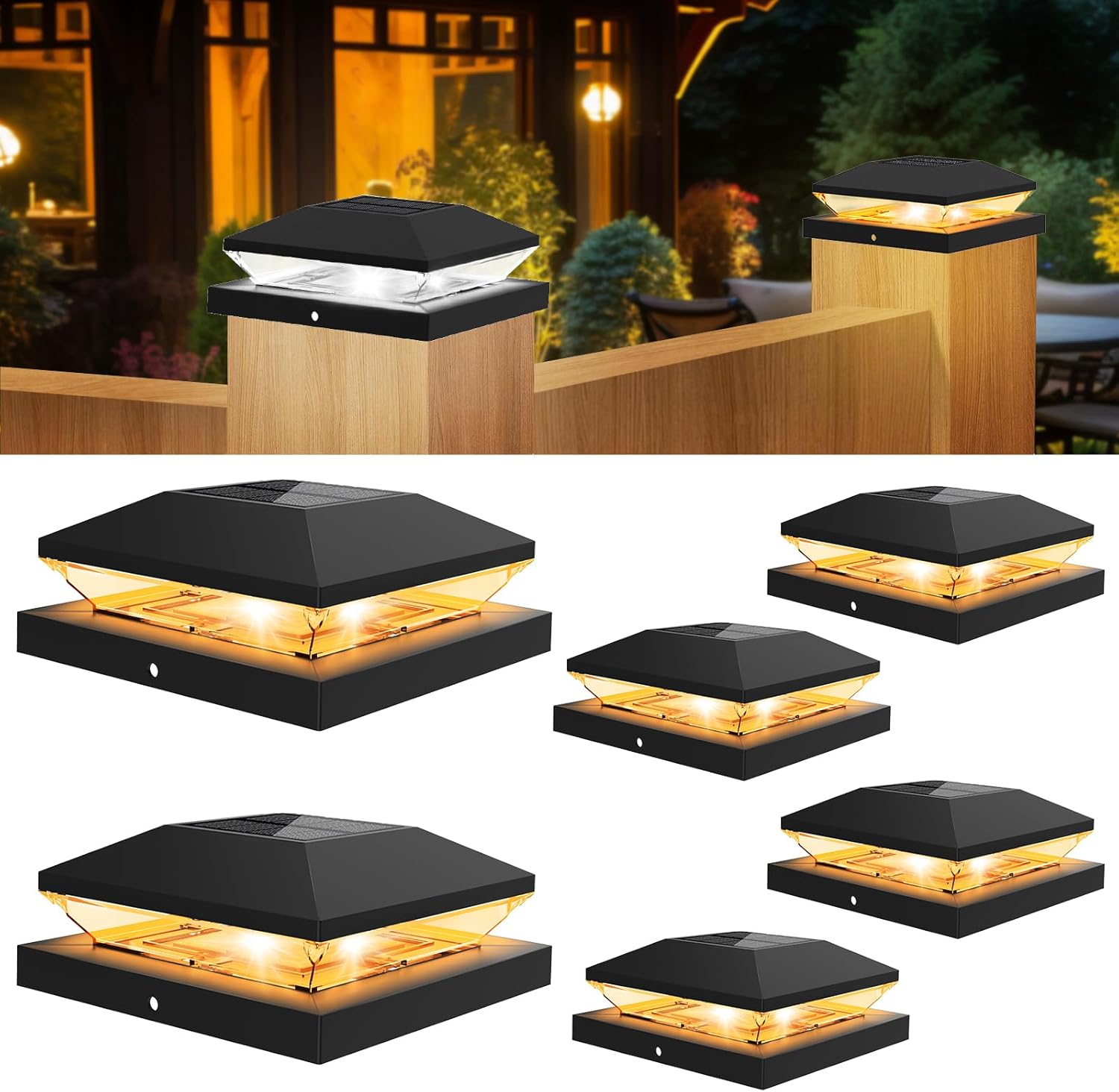 2/4pcs Solar Post Cap Light Ou - Post Cap Light 评论和价格