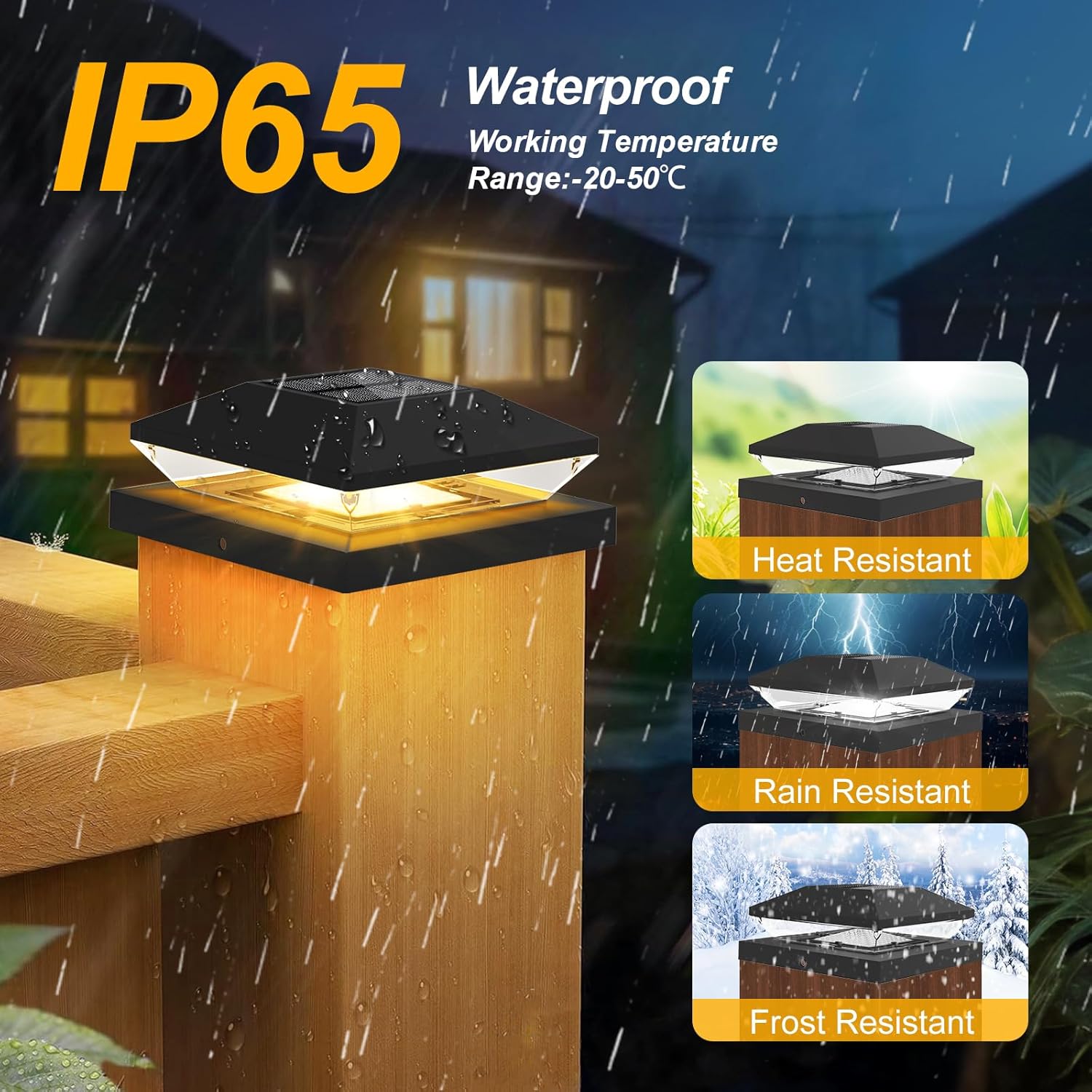 2/4pcs Solar Post Cap Light Ou - Post Cap Light 评论和价格