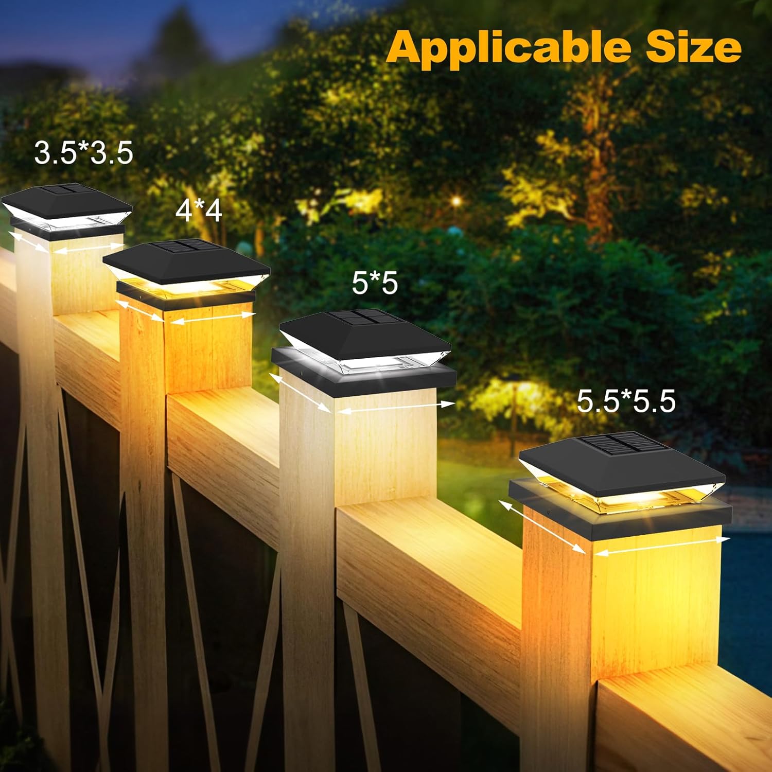 2/4pcs Solar Post Cap Light Ou - Post Cap Light 评论和价格