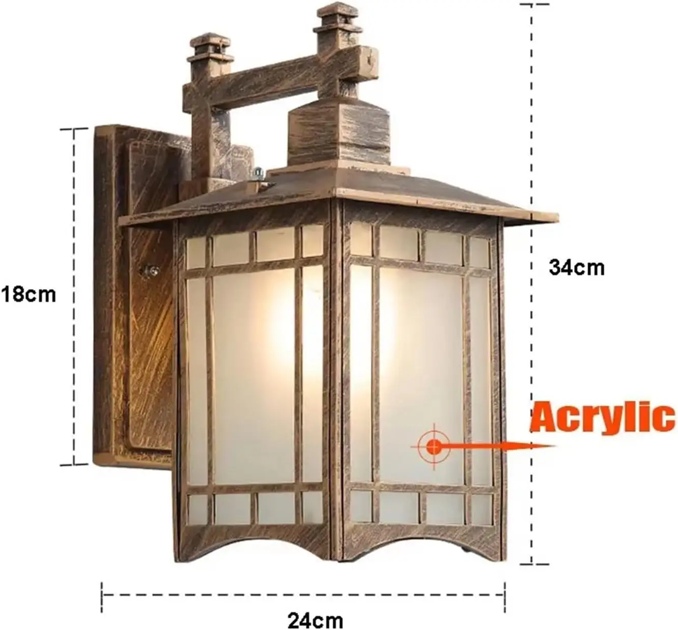Wall Lamp Waterproof Modern Ou - Outdoor Lighting Bronze 评论和价格