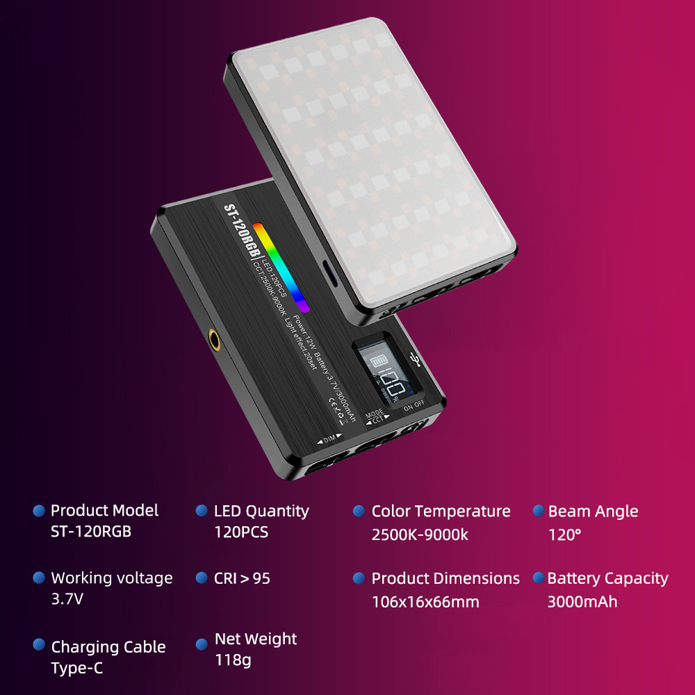 ST-120 RGB Full-Color Photogra - Outdoor Lighting Kit Photography 评论和价格