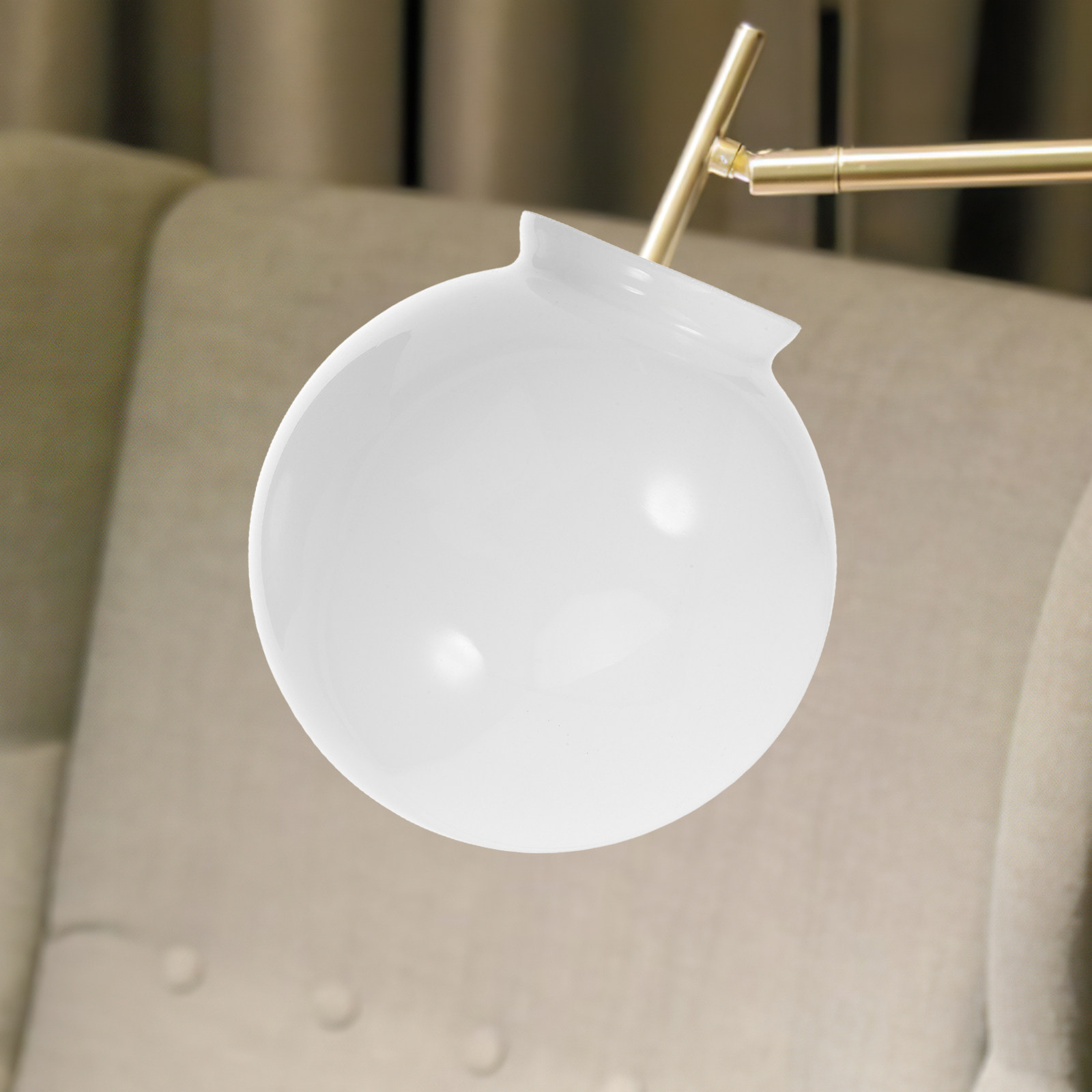 Round Opal White Glass Lamp Sh - Outdoor Lighting Glass Replacement 评论和价格