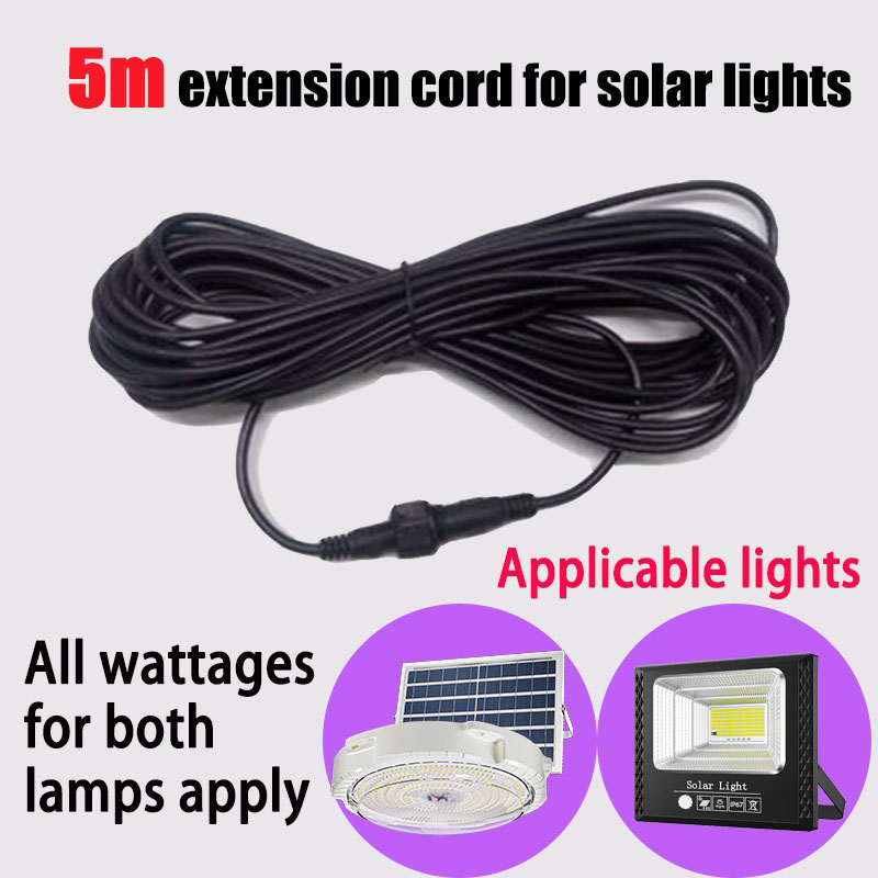 5m Double hole Plug Led Solar  - Outdoor Lighting Extension Cable 评论和价格