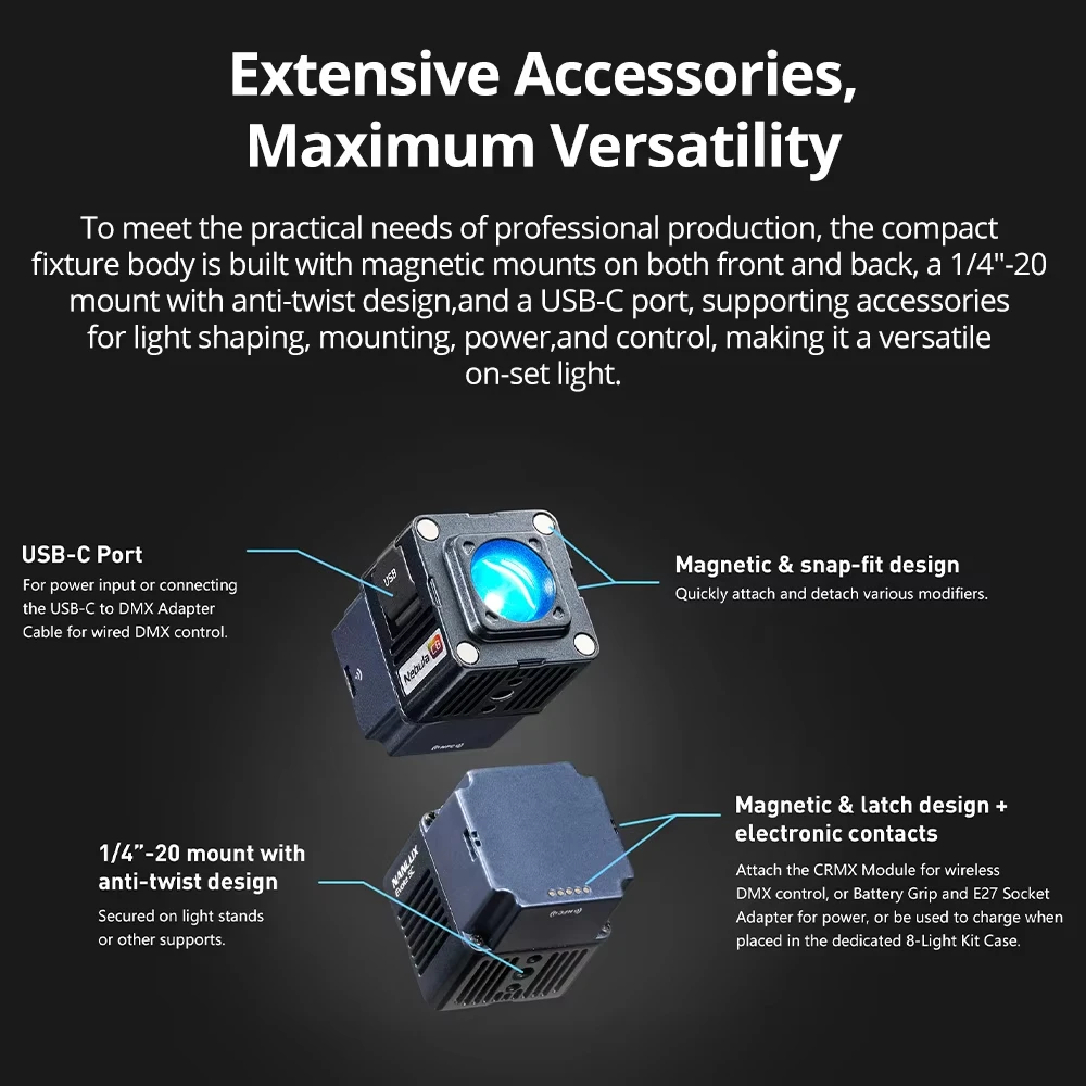 NANLUX Evoke 5C RGB Bi-color L - Outdoor Lighting Kit Photography 评论和价格