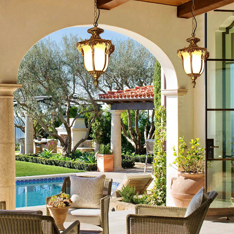 European Outdoor Porch Pendant - Outdoor Lighting Bronze 评论和价格