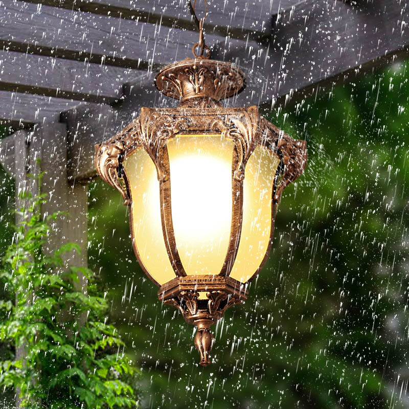 European Outdoor Porch Pendant - Outdoor Lighting Bronze 评论和价格