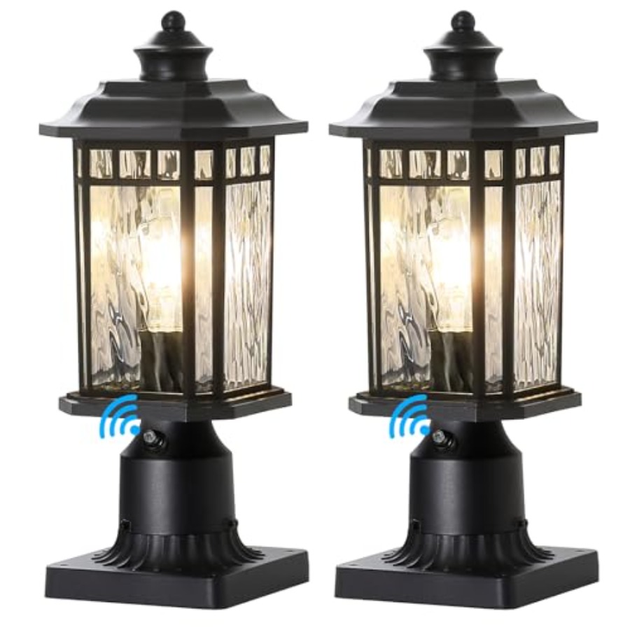 2 Pack Outdoor Post Lights, Du - Outdoor Lighting Dusk To Dawn 评论和价格