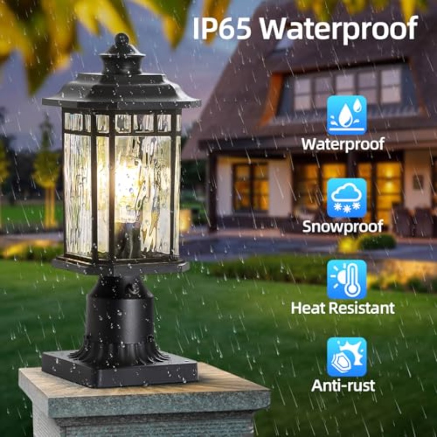 2 Pack Outdoor Post Lights, Du - Outdoor Lighting Dusk To Dawn 评论和价格