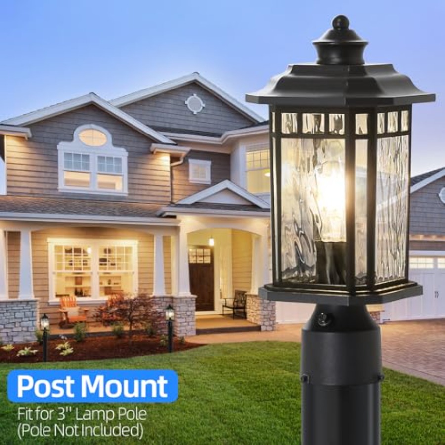 2 Pack Outdoor Post Lights, Du - Outdoor Lighting Dusk To Dawn 评论和价格