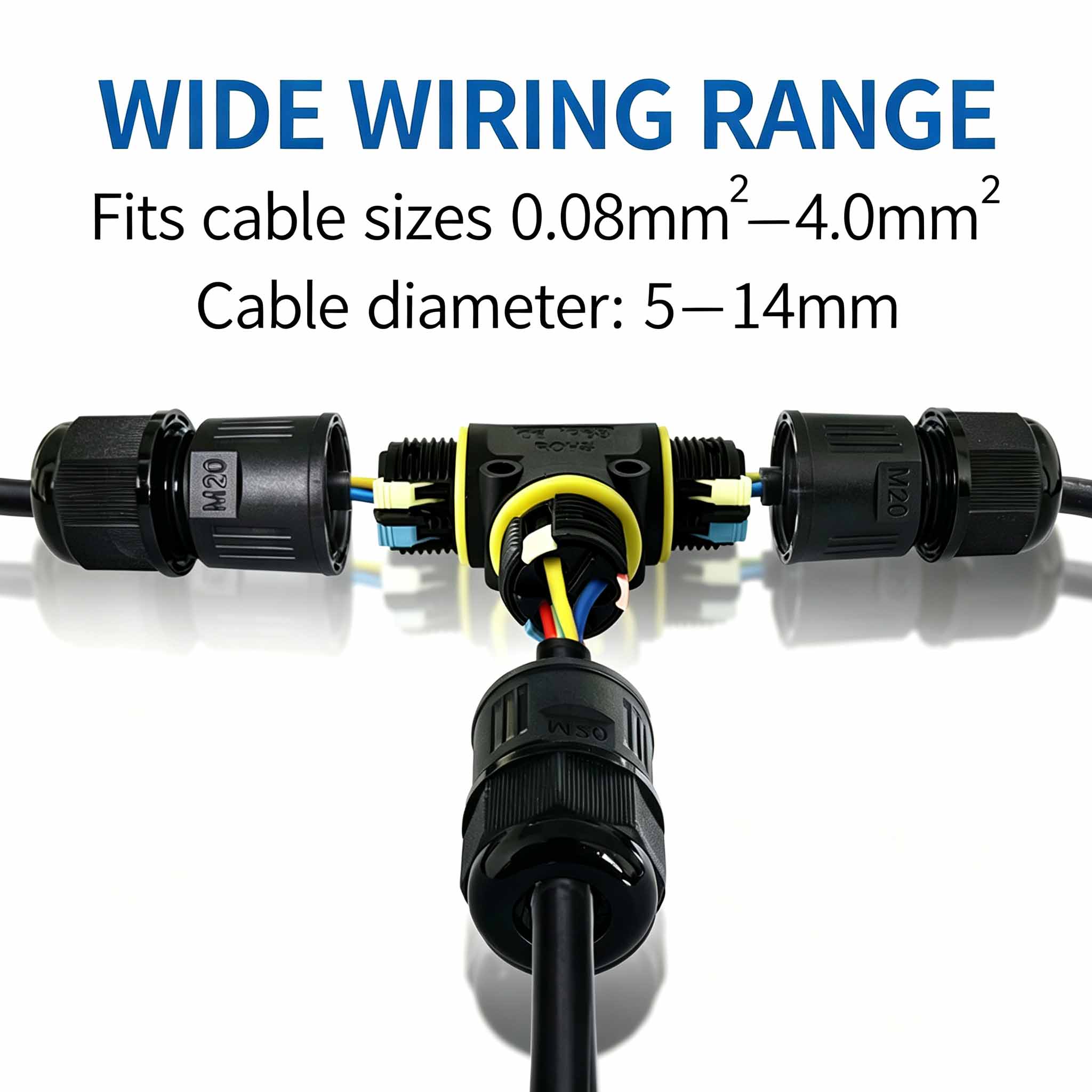 IP68 Waterproof T-Type Cable C - Outdoor Lighting Connectors 评论和价格