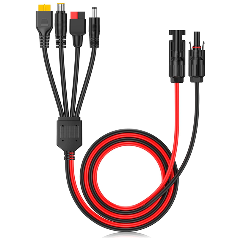 A01F-4-In-1 Solar Panel Connec - Outdoor Lighting Extension Cable 评论和价格