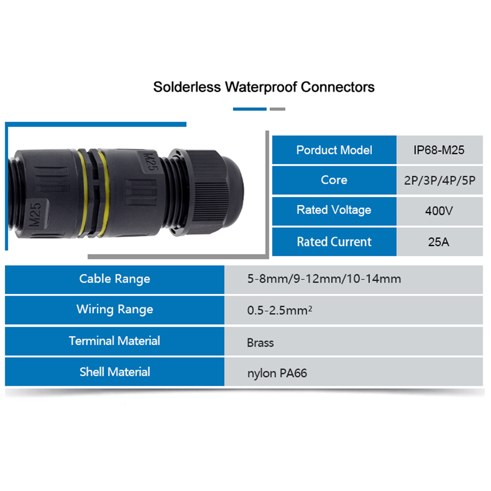 IP68 M25 Cable Connector Outdo - Outdoor Lighting Connectors 评论和价格