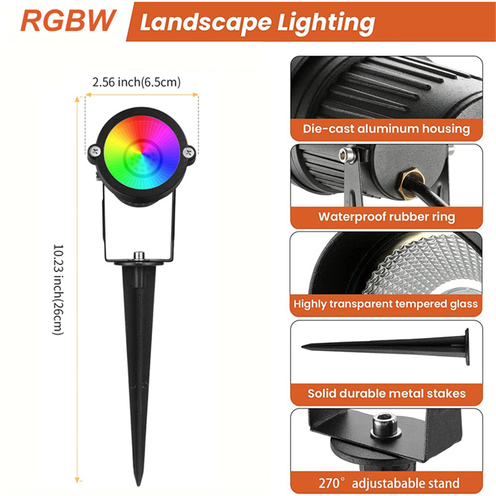 RGBW Landscape Lighting 10W wi - Outdoor Lighting Garden 评论和价格