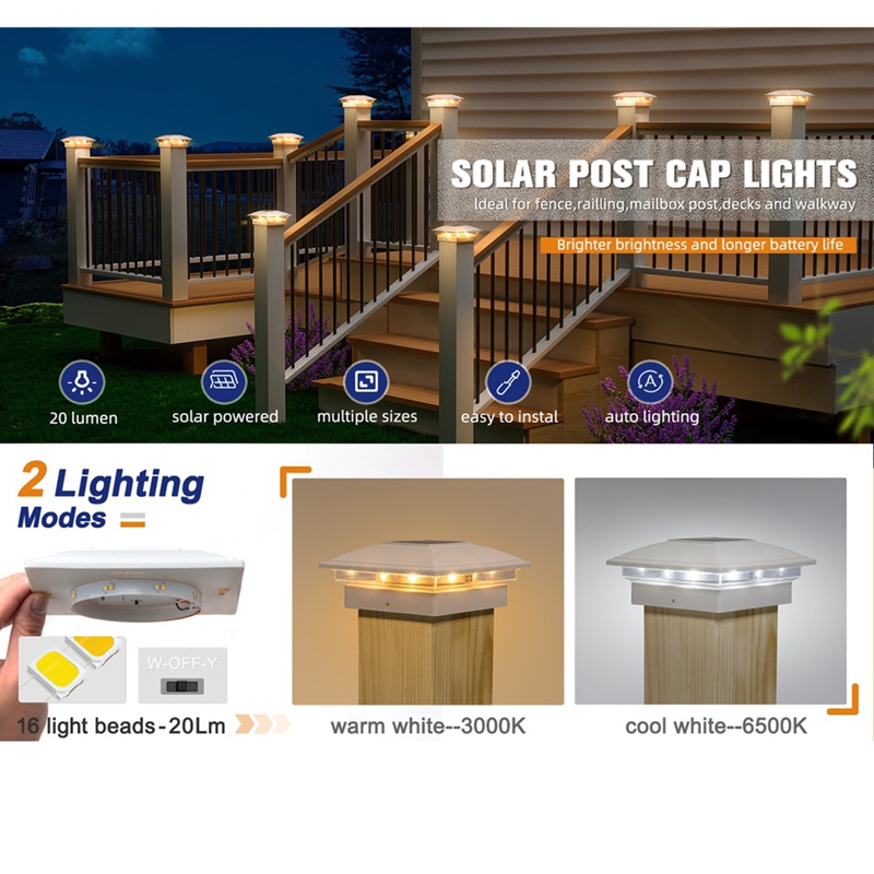 4 Pack Solar Post Cap Lights O - Post Cap Light 评论和价格