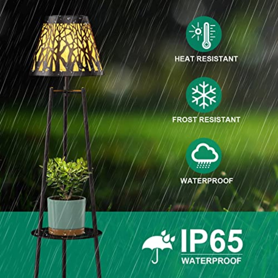 2 Pack Outdoor Solar Floor Lam - Outdoor Lighting Garden 评论和价格