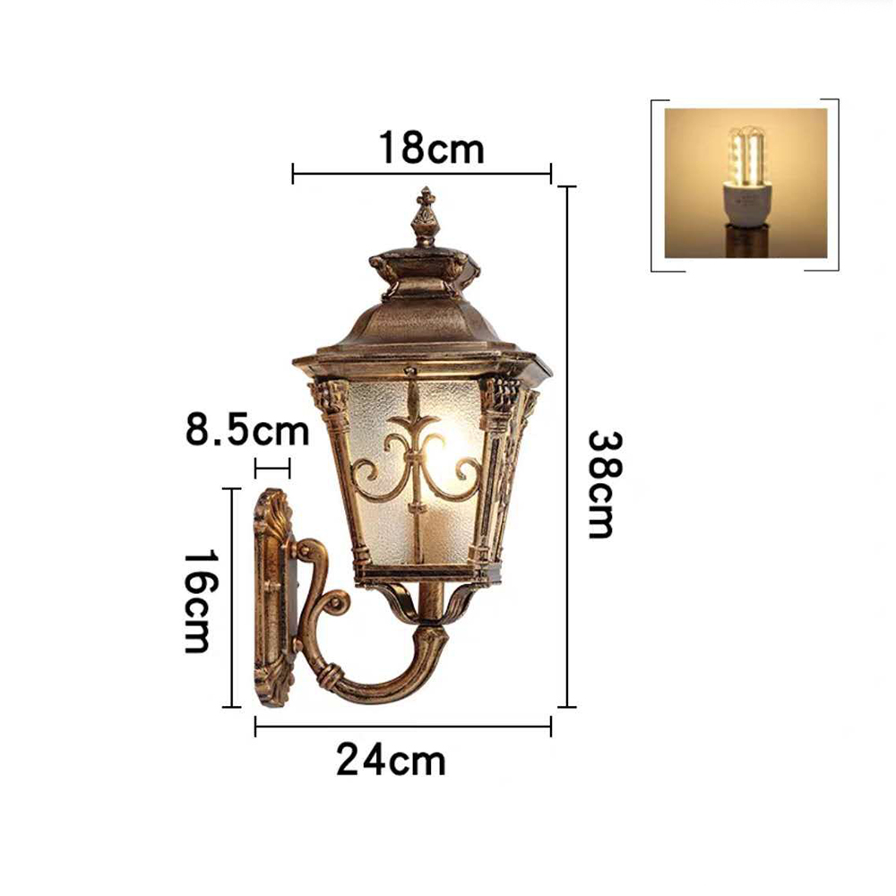 SANDIY Vintage Wall Light Outd - Outdoor Lighting Bronze 评论和价格