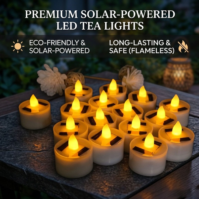 Solar Flameless LED Tea Light  - Outdoor Lighting Dusk To Dawn 评论和价格