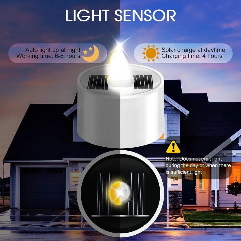 Solar Flameless LED Tea Light  - Outdoor Lighting Dusk To Dawn 评论和价格