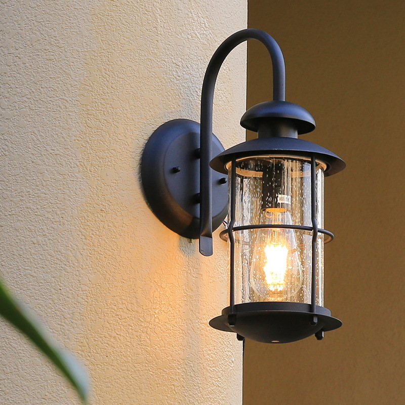 Vintage Wall Lamp E27 Bulb Sco - Outdoor Lighting Bronze 评论和价格