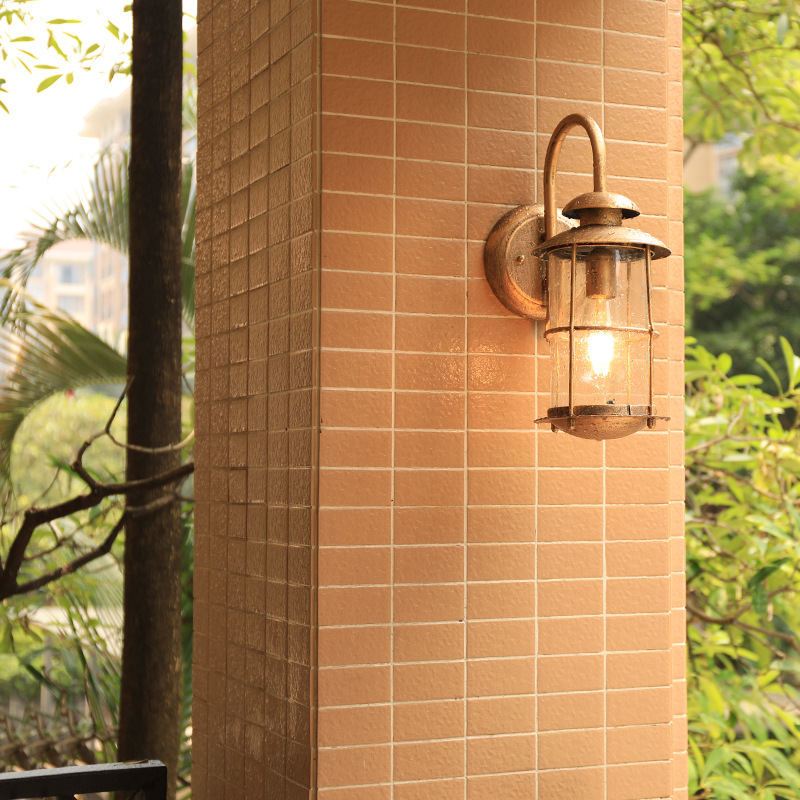 Vintage Wall Lamp E27 Bulb Sco - Outdoor Lighting Bronze 评论和价格