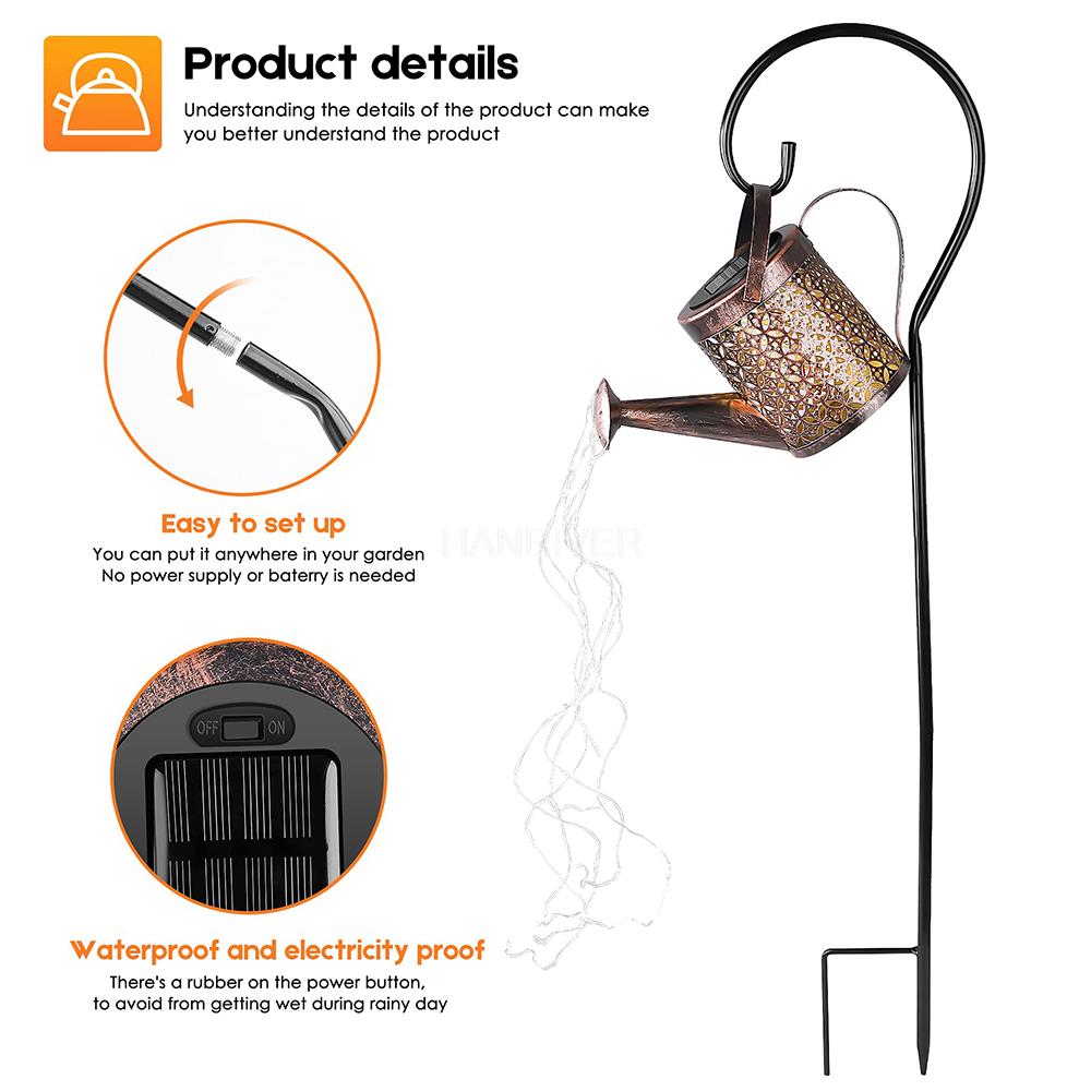 Solar Watering Can Light Hangi - Outdoor Lighting Bronze 评论和价格
