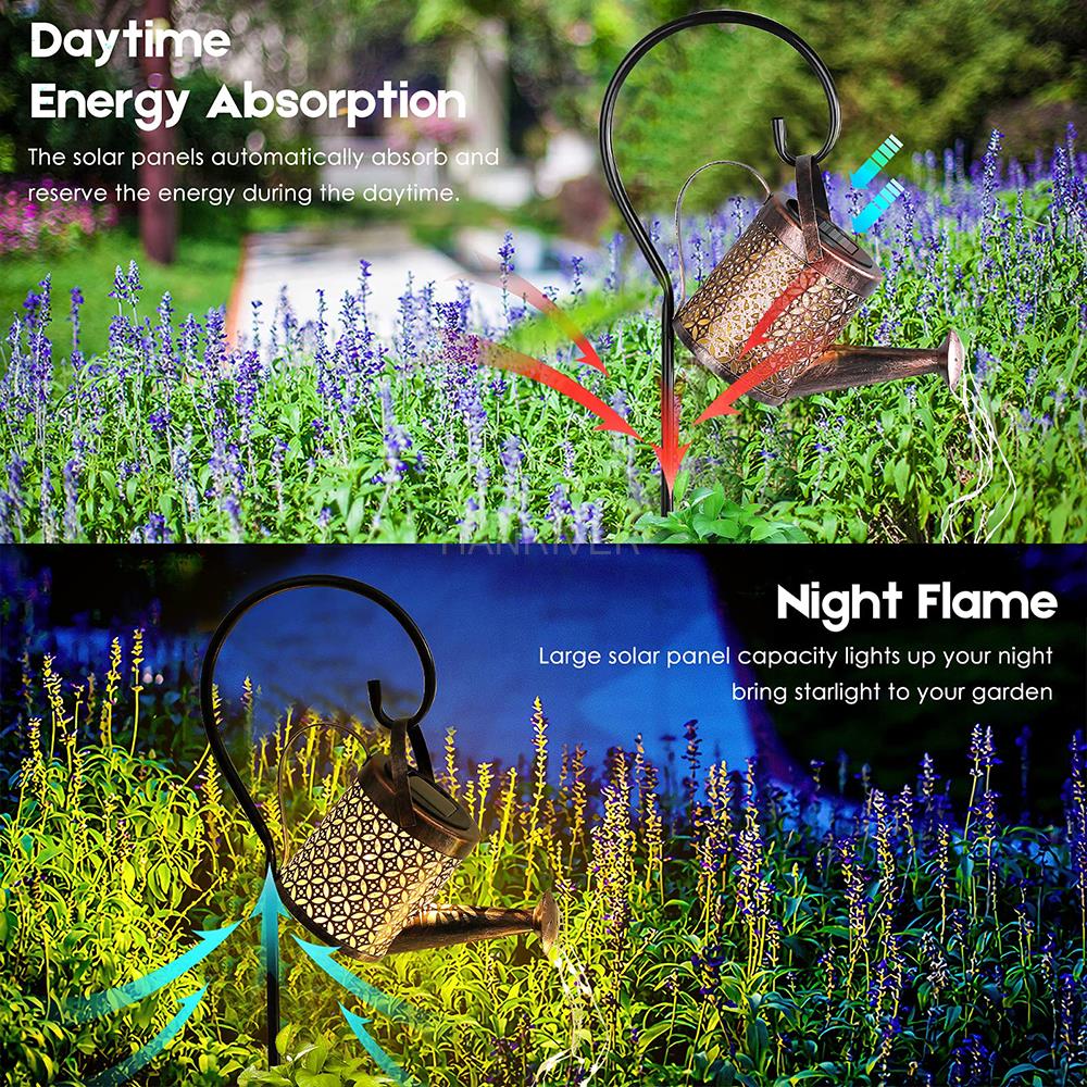 Solar Watering Can Light Hangi - Outdoor Lighting Bronze 评论和价格