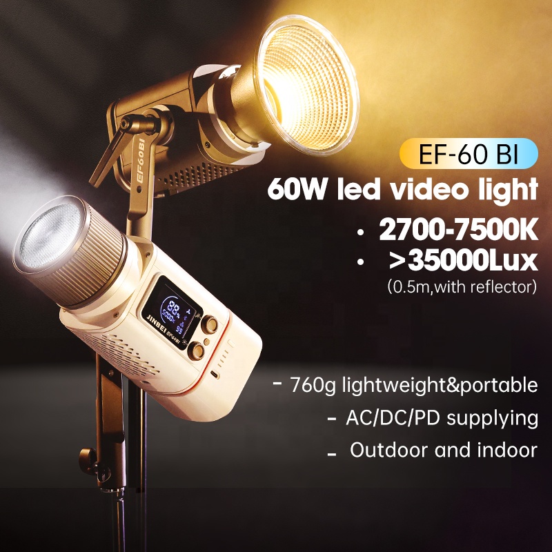 JINBEI EF-60BI 60w Photography - Outdoor Lighting Kit Photography 评论和价格
