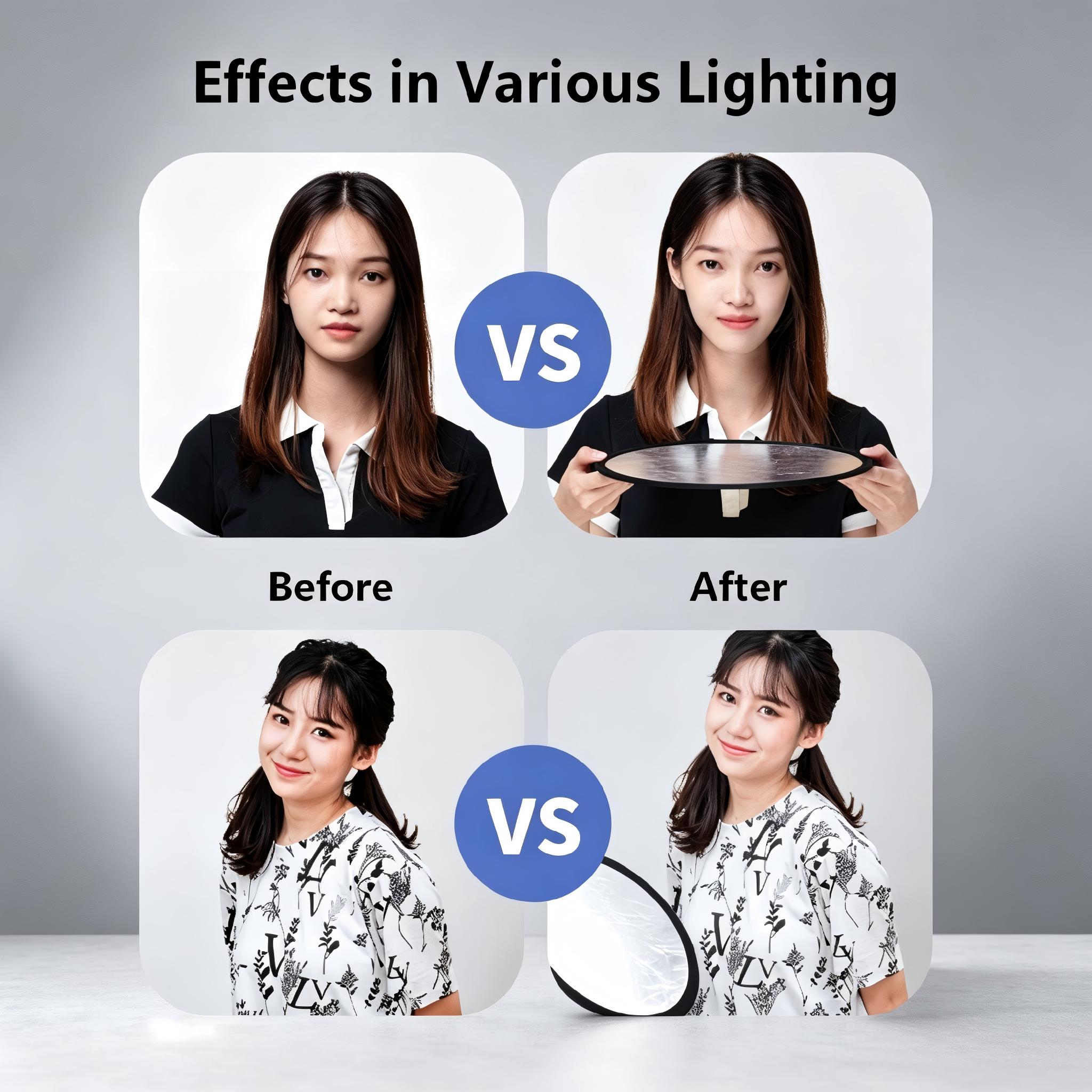 2-in-1 Dual Sided Gold Silver  - Outdoor Lighting Kit Photography 评论和价格